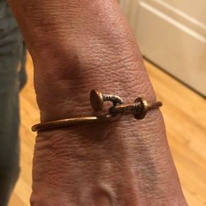 Screw Metal Gold Bronze Bracelet